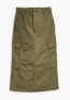 Levi's Premium Women's Olive Green Cargo Midi Skirt Size 27 NEW #A75390003