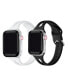 Фото #2 товара Alex 2-Pack White and Black Silicone Bands for Apple Watch, 42mm-44mm