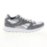 Фото #2 товара Reebok GL 1000 Leather Mens Gray Suede Lace Up Lifestyle Sneakers Shoes