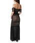 Фото #2 товара Платье женское Bebe с контрастной сеткой без бретелек