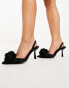 Фото #2 товара ASOS DESIGN Wide Fit Sia corsage slingback mid heeled shoes in black