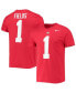 Фото #1 товара Men's Justin Fields Scarlet Ohio State Buckeyes Alumni Name and Number Team T-shirt