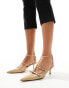 Mango pointed buckle heel in beige