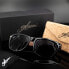 Фото #3 товара glozzi Sunglasses for Men and Women Wood Polarised UV400 with Walnut Wooden Frames and a Cork Case