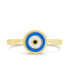 ფოტო #3 პროდუქტის Gold-Tone or Silver-Tone Blue Bead Enamel Accent Sibyl Ring