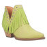 Фото #2 товара Dingo Fine N' Dandy Fringe Snip Toe Cowboy Booties Womens Green Casual Boots DI1