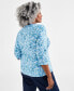 ფოტო #2 პროდუქტის Plus Size Printed Pima Cotton 3/4-Sleeve Top, Created for Macy's