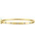 ფოტო #9 პროდუქტის 2-Pc. Set Diamond Bangle Bracelets (1/5 ct. t.w.) in 14k Gold-Plated Sterling Silver