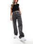 ONLY Carrie high waisted wide leg carpenter jeans in washed grey