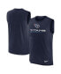 Men's Navy Tennessee Titans Muscle Trainer Tank Top