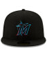 Фото #3 товара Men's Black Miami Marlins 2023 Jackie Robinson Day 59FIFTY Fitted Hat