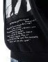 ASOS DESIGN unisex license oversized sweatshirt with Tupac graphics in black