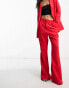 Фото #6 товара Never Fully Dressed dynasty slouchy trousers in bright red