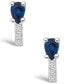 Фото #2 товара Серьги Macy's Sapphire and Diamond Stud