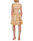 Фото #2 товара Women's Cotton Mosaic Tassel-Tie Dress