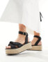 Фото #1 товара River Island two part espadrille in black