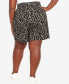 Фото #2 товара Plus Size Alisha Knit Print Shorts