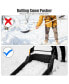 24'' Folding Poly Snow Shovel Snow Pusher w/Wheels U-Shape Handle