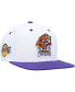 Men's White, Purple Los Angeles Lakers Kurt Rambis Two-Tone Snapback Hat White, Purple - фото #2