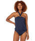 Фото #1 товара Michael Kors 292030 Women Halter Blouson One-Piece with Hidden U Wire Navy 8