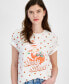 ფოტო #3 პროდუქტის Juniors' Strawberry Shortcake Berry Sweet Crewneck T-Shirt