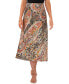Women's Printed A-Line Midi Skirt
