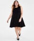 Plus Size Sleeveless Knit Flip Flop Dress, Created for Macy's
