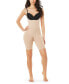 Women's Braless Sculpted Shapewear Bodysuit with Thigh Shaper