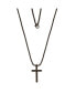 Black Cross Pendant 22" Chain