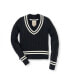 Фото #1 товара Women's Long Sleeve V-Neck Cricket Sweater