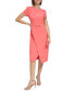 ფოტო #1 პროდუქტის Women's Clasp-Waist Split-Hem Midi Dress