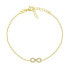 Gold-plated silver bracelet with zircons Infinity BR42Y