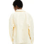 Calvin Klein Jeans relaxed overshirt in cream