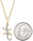 Фото #4 товара Wrapped diamond Lizard 18" Pendant Necklace (1/10 ct. t.w.) in 10k Gold,Created for Macy's