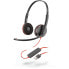 Фото #1 товара Наушники с микрофоном Plantronics Blackwire 3220 Чёрный Красный