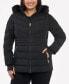 ფოტო #1 პროდუქტის Women's Plus Size Faux-Fur-Trim Hooded Puffer Coat, Created for Macy's