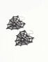 Фото #2 товара Pieces Halloween spider web earrings in black