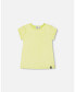 Girl Bright Shiny Rib T-Shirt Lime - Child