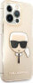 Фото #4 товара Karl Lagerfeld Etui Karl Lagerfeld KLHCP13XKHTUGLGO Apple iPhone 13 Pro Max złoty/gold hardcase Glitter Karl`s Head