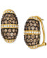 ფოტო #1 პროდუქტის Chocolate Diamond & Vanilla Diamond Pavé Statement Earrings (3-1/5 ct. t.w.) in 14k Gold