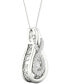 Diamond Infinity Teardrop 18" Pendant Necklace (1/5 ct. t.w.) in 10k White Gold