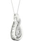 Фото #4 товара Diamond Infinity Teardrop 18" Pendant Necklace (1/5 ct. t.w.) in 10k White Gold