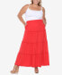 ფოტო #4 პროდუქტის Plus Size Tiered Maxi Skirt