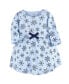 Фото #2 товара Infant Girl Organic Cotton Long-Sleeve Dresses 2pk, Arctic