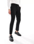 ASOS DESIGN slim fit wool mix suit trousers in black twill Черный, W38 L32 - фото #5