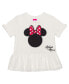 ფოტო #3 პროდუქტის Little Girls Minnie Head Bow Short Sleeve Top and Leggings, 2 Piece Set