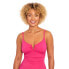 Фото #4 товара Time and Tru One Piece Swimsuit Women XL Pink V-Neck Shoulder Straps Sleeveless