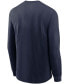 ფოტო #4 პროდუქტის Men's Navy New England Patriots Primary Logo Long Sleeve T-shirt