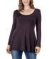 Фото #4 товара Women's Long Sleeve Swing Style Flare Tunic Top