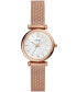 ფოტო #1 პროდუქტის Women's Mini Carlie Rose Gold-Tone Stainless Steel Mesh Bracelet Watch 28mm